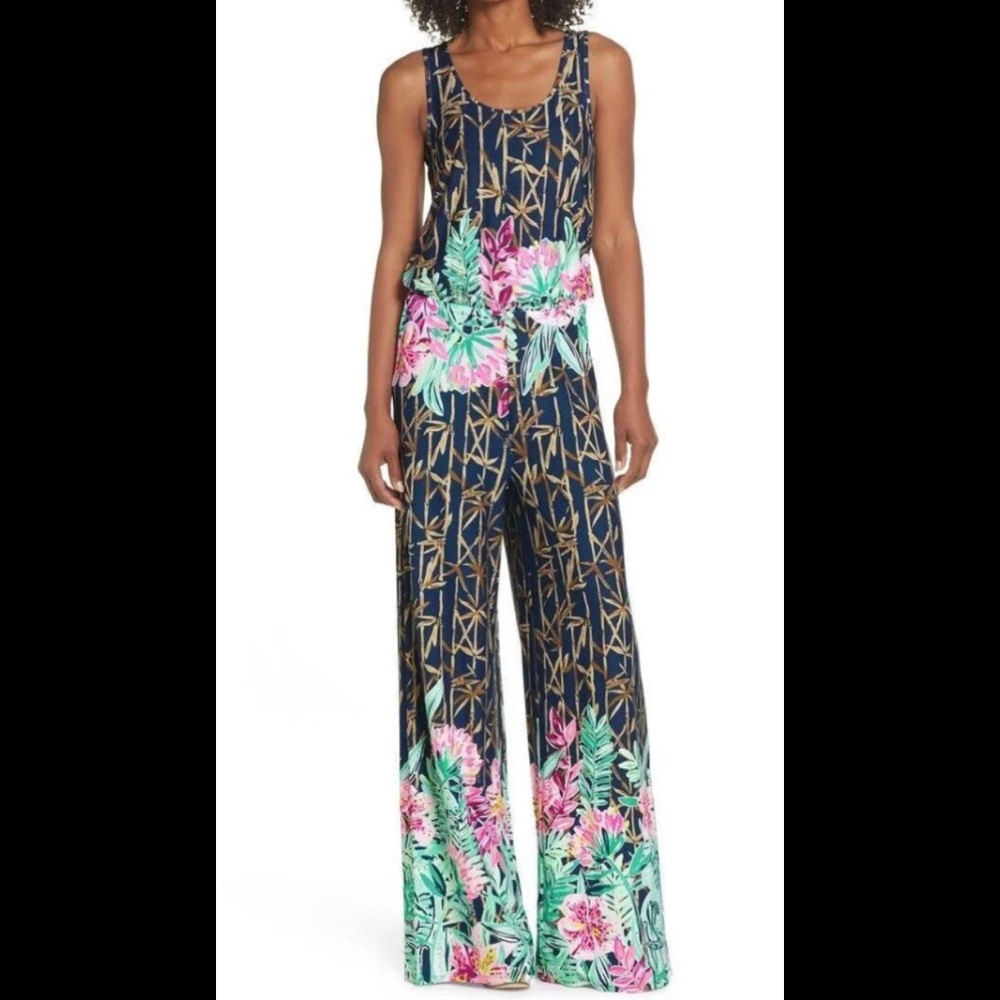 Kori Blue Bamboo Sleeveless Jumpsuit